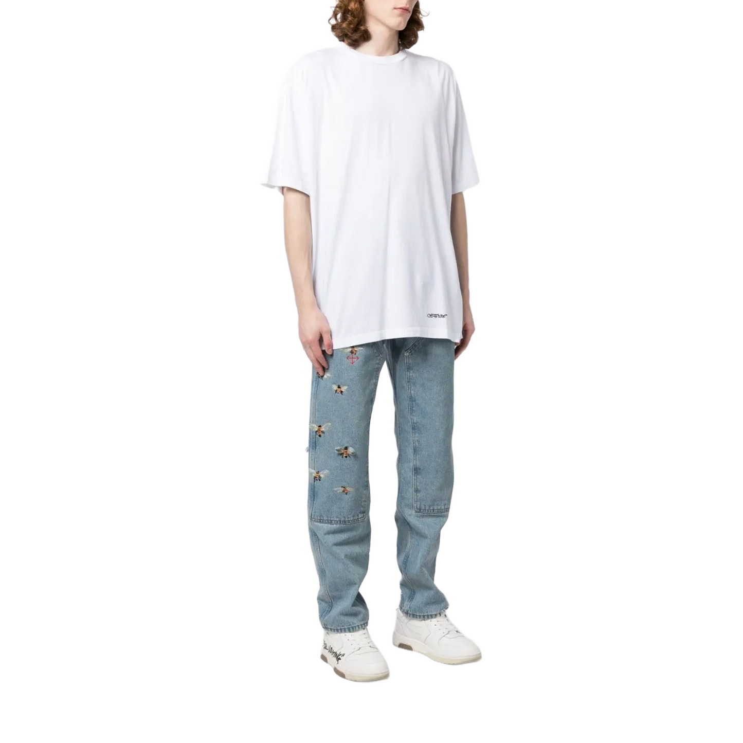 OFF-WHITE Scribble Diagonal Oversized S/S Tee White/Black (SS23)