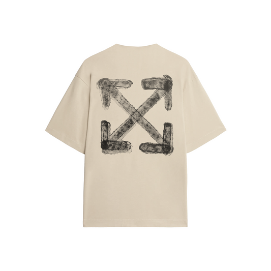 OFF-WHITE Spray Arrow Slim S/S Tee Crème Brûlée (SS25)