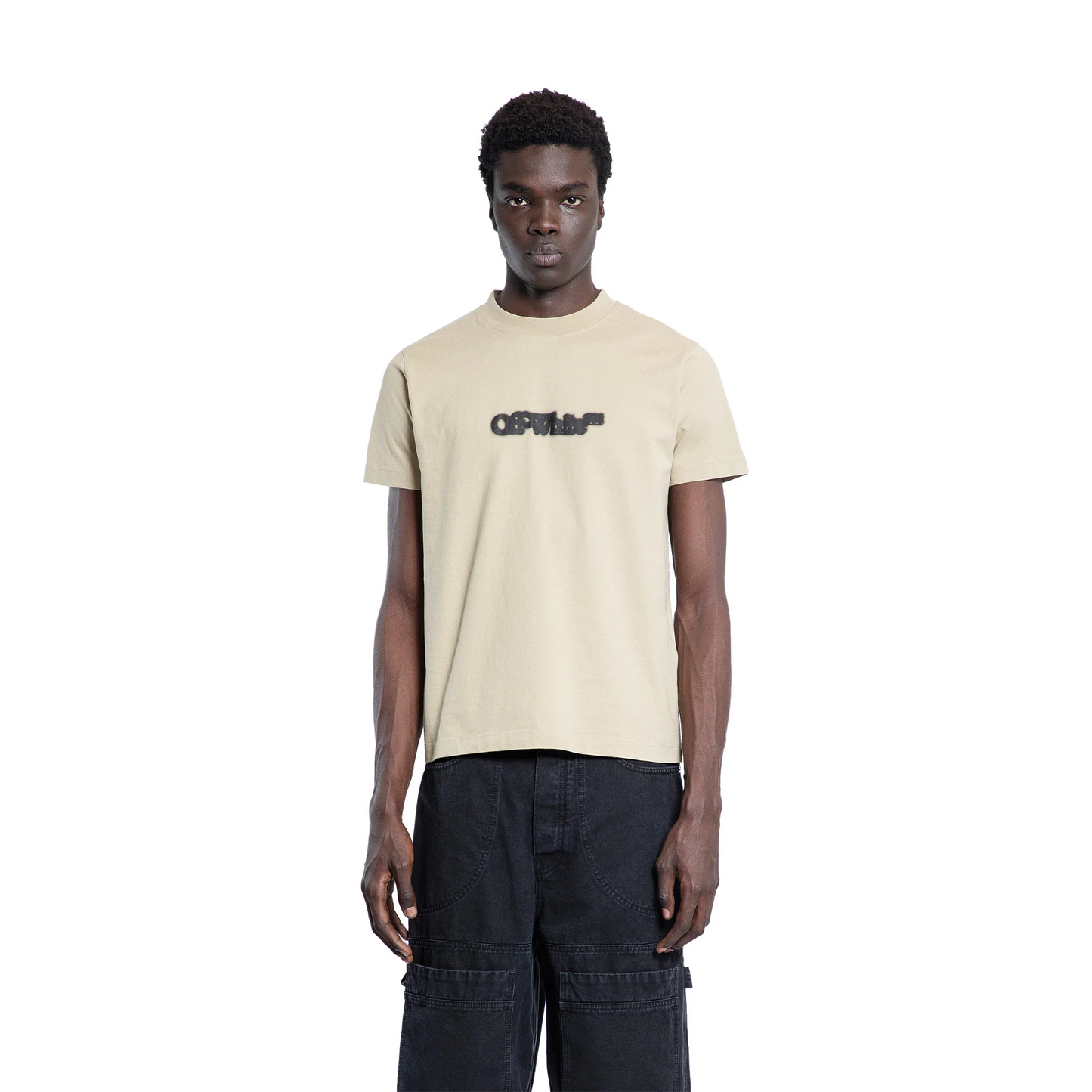 OFF-WHITE Spray Arrow Slim S/S Tee Crème Brûlée (SS25)