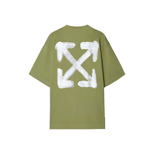 OFF-WHITE Spray Arrow Slim S/S Tee Winter Moss/White (SS25)