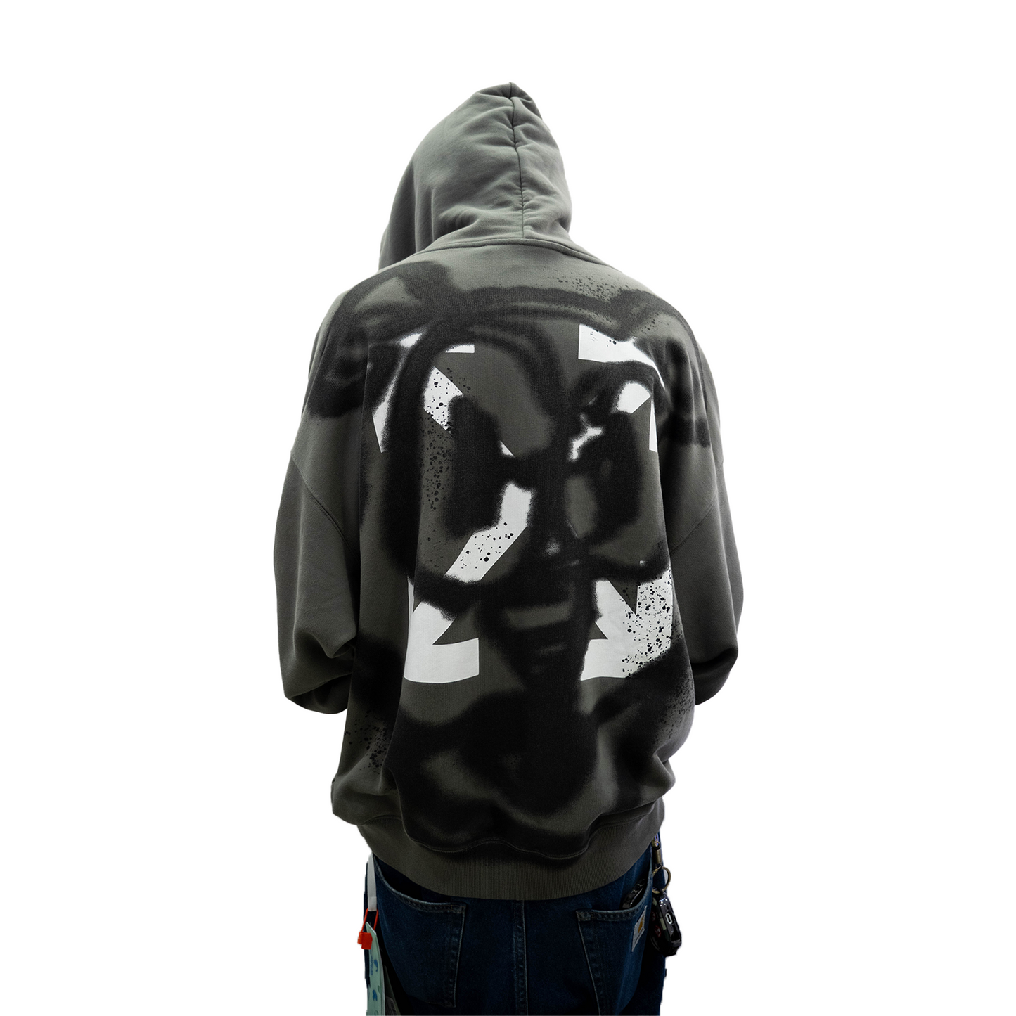 OFF-WHITE Teddy Arrow Skate Hoodie Steel Iron/White (SS23)