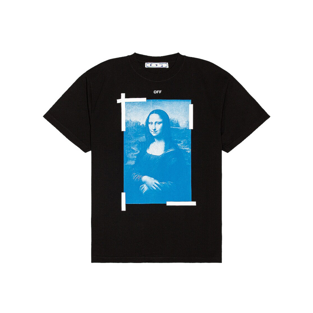 OFF-WHITE Blue Monalisa S/S Oversize Tee Black White (SS21)