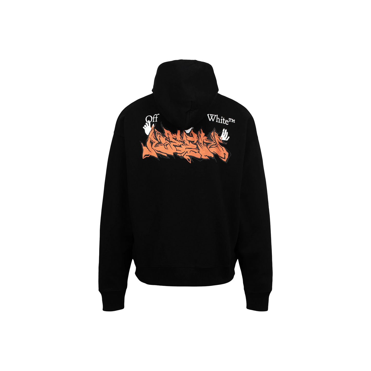 OFF-WHITE Neen Off-White Logo Skate Slim Hoodie Black Orange (SS22)