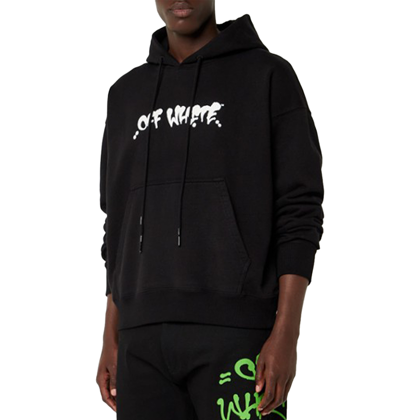 OFF-WHITE Neen Off-White Logo Skate Slim Hoodie Black Orange (SS22)