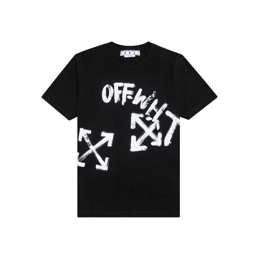 OFF-WHITE Paint Script Oversized Skate S/S Tee Black/White (FW22)