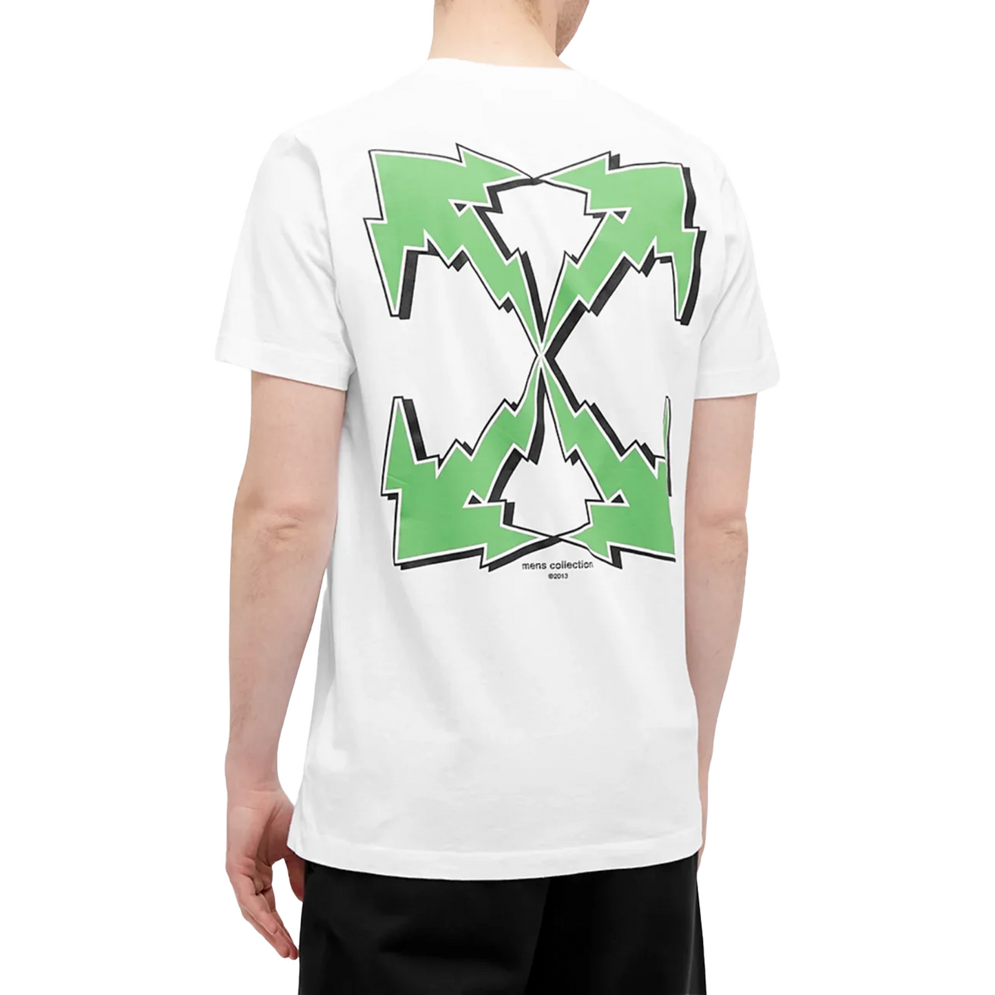 OFF-WHITE Bolt Arrow S/S Slim Tee White/Green (SS21)