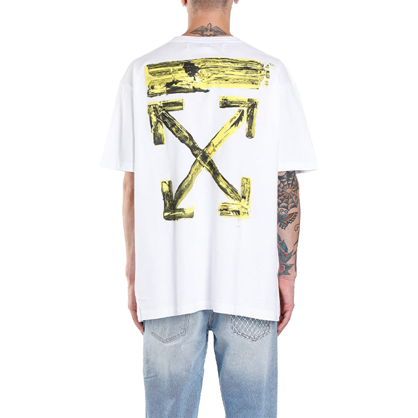 OFF-WHITE Acrylic Arrows S/S Oversized Tee White/Yellow (FW19)