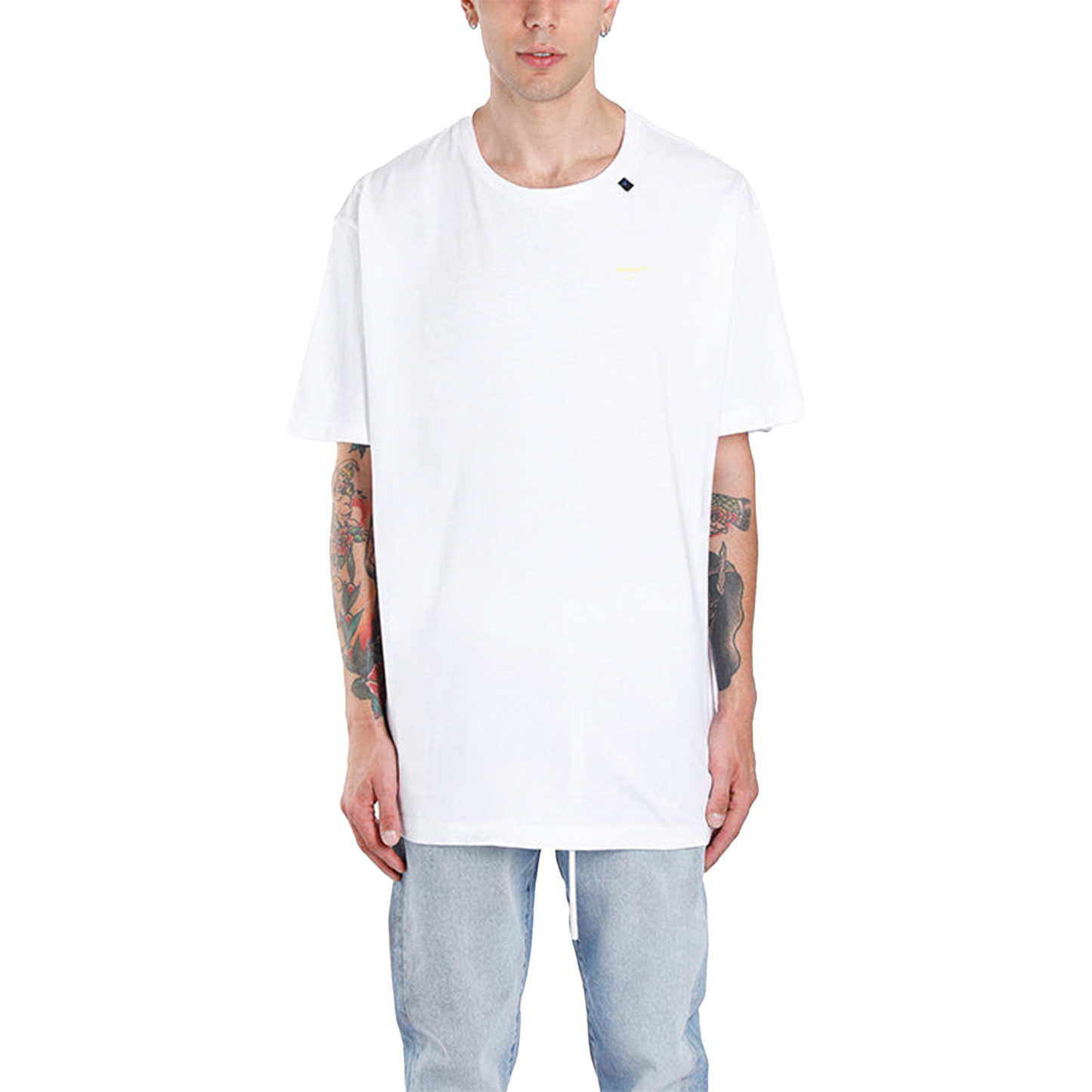 OFF-WHITE Acrylic Arrows S/S Oversized Tee White/Yellow (FW19)