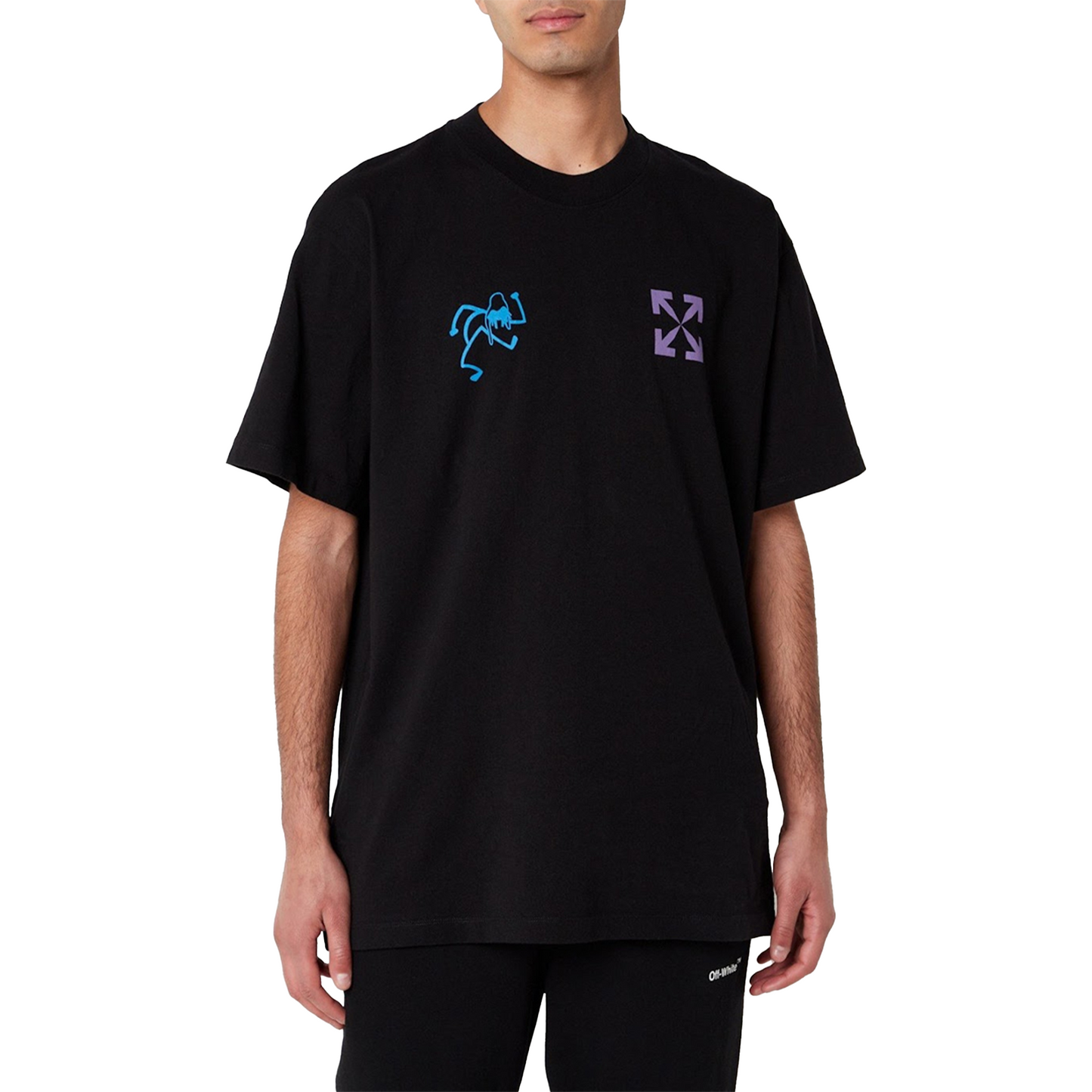 OFF-WHITE Blue 90's Liquid Oversized S/S Tee Black/Blue (SS22)