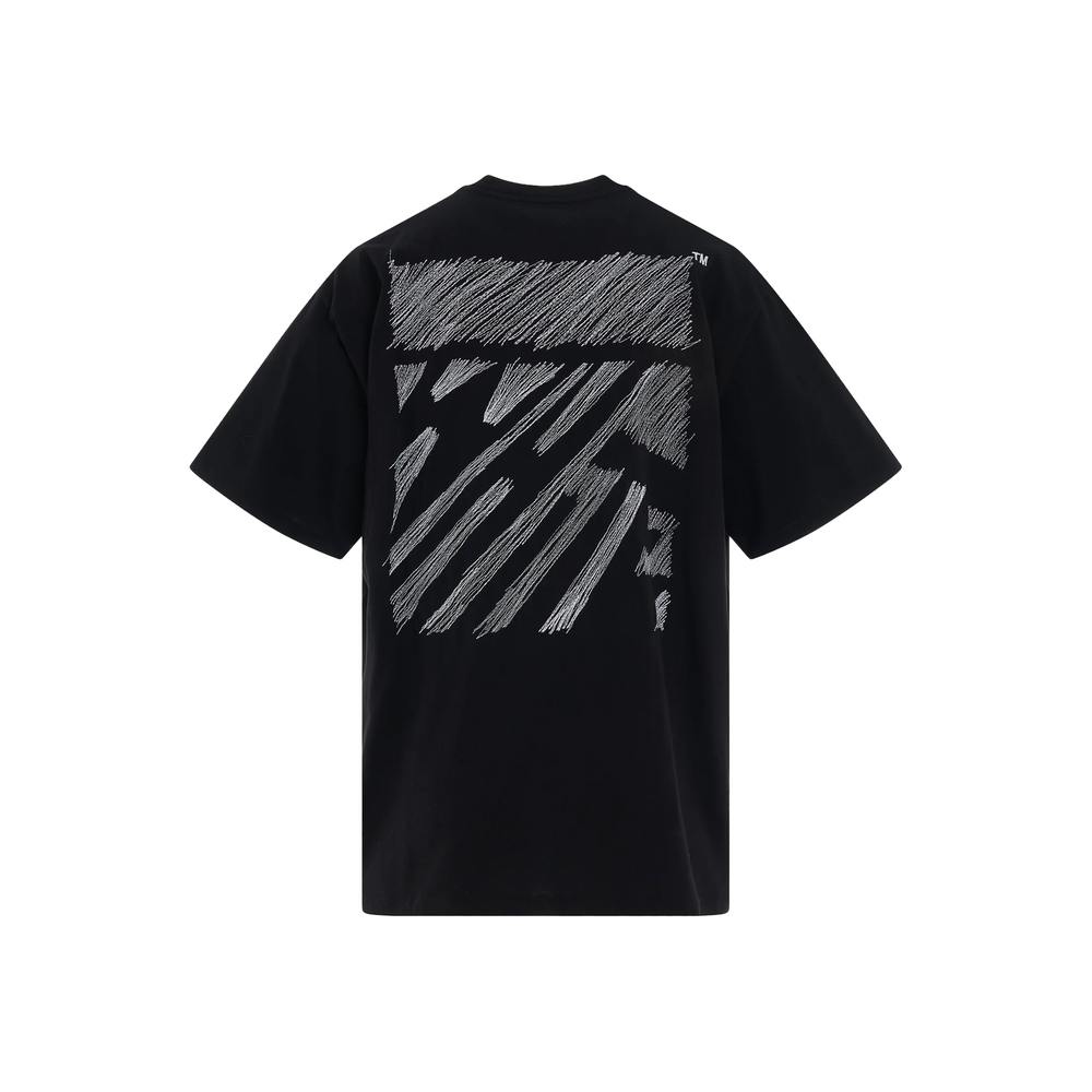 OFF-WHITE Scribble Diagonal Oversized S/S Tee Black/White (SS23)