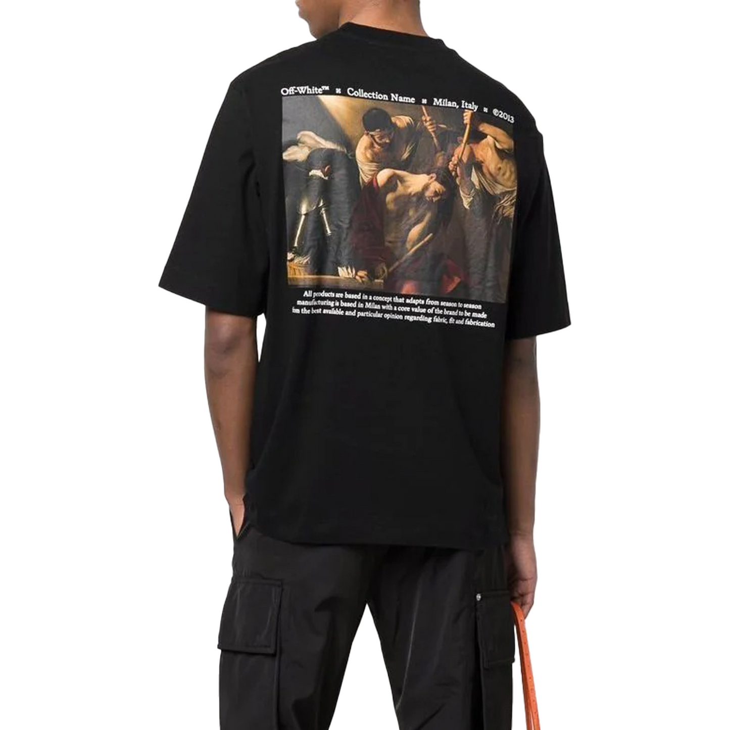 OFF-WHITE Caravaggio Crowning Skate S/S Tee Black/White OFF-WHITE Caravaggio Crowning Skate S/S Tee Black/White