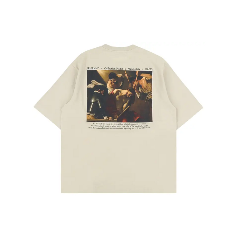 OFF-WHITE Caravaggio Crowning Skate S/S Tee Dark Sand/Black (SS22)