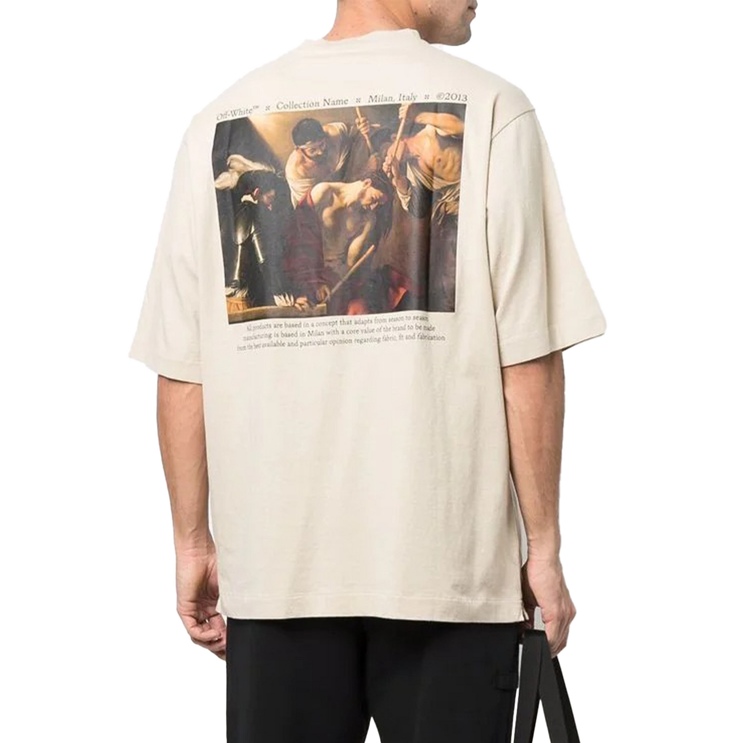 OFF-WHITE Caravaggio Crowning Skate S/S Tee Dark Sand/Black (SS22)