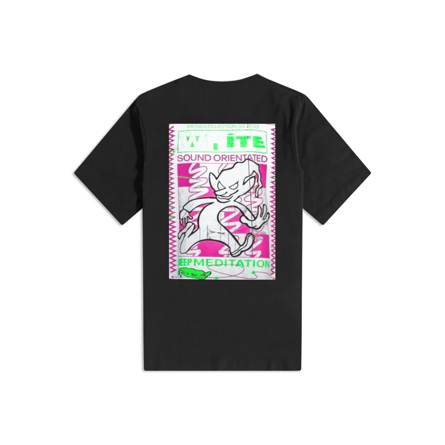 OFF-WHITE Rave Flyer Skate S/S Tee Black/Green Fluorescent (SS22