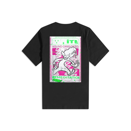 OFF-WHITE Rave Flyer Skate S/S Tee Black/Green Fluorescent (SS22)