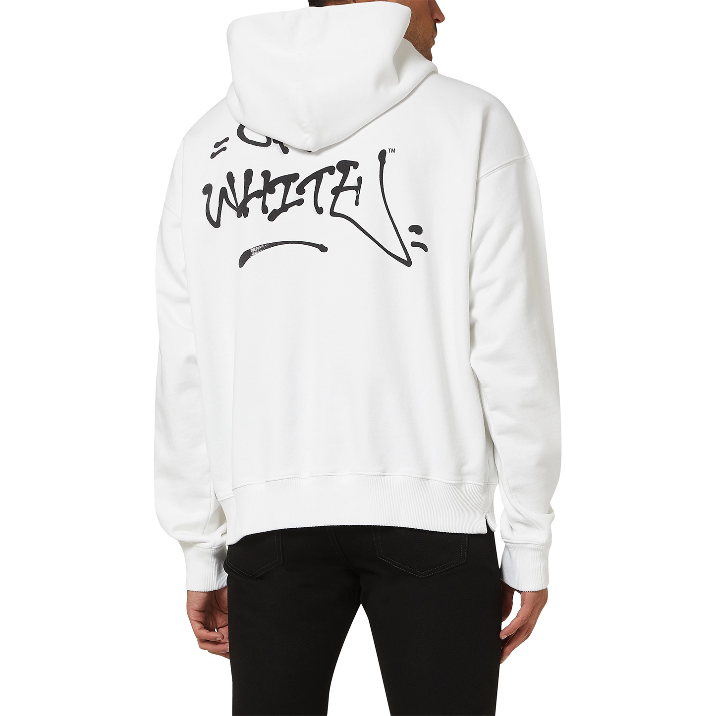 OFF-WHITE Neen Graffiti Skate Hoodie White/Orange (SS22)