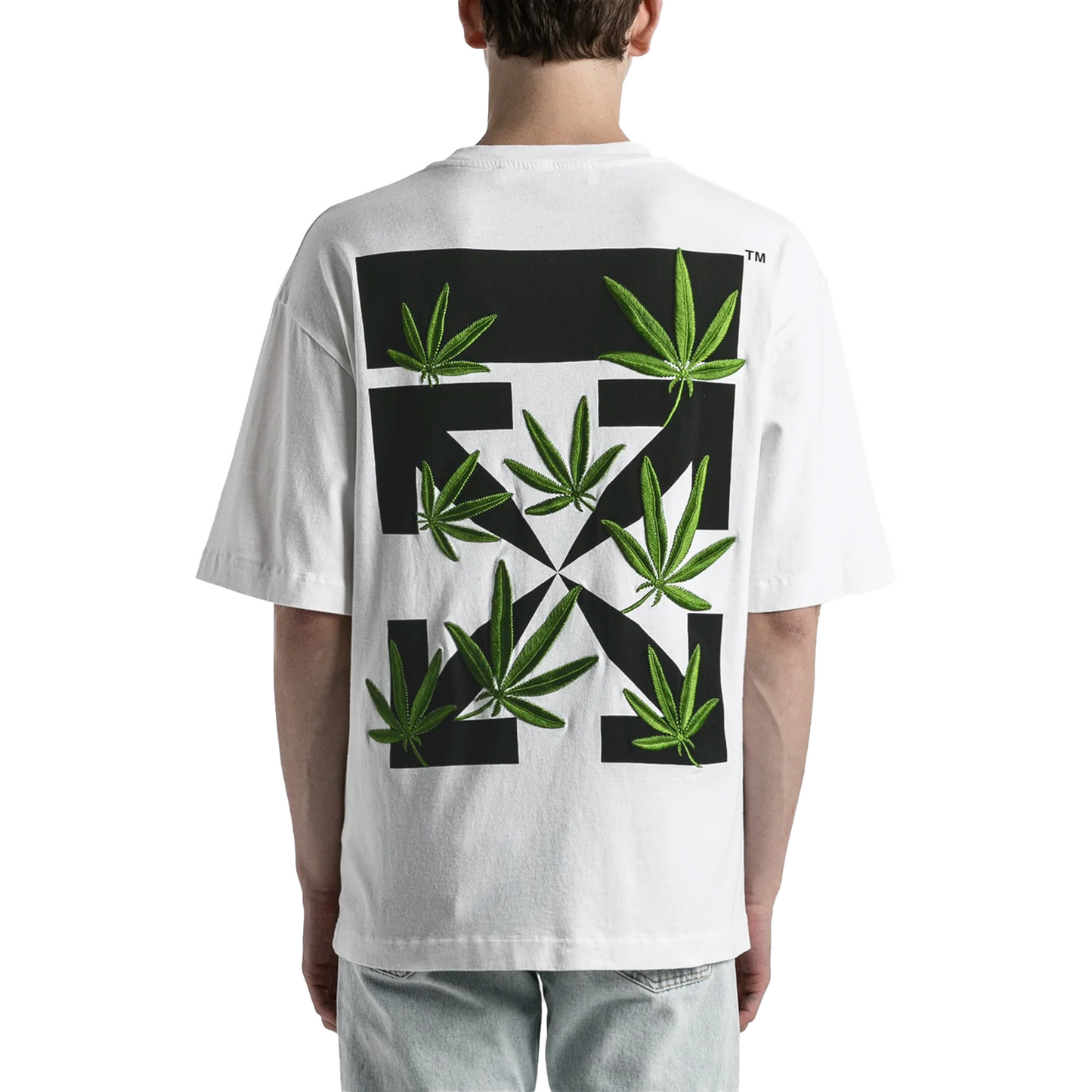 OFF-WHITE Weed Arrows Oversized Skate S/S Tee White/Green (SS22)