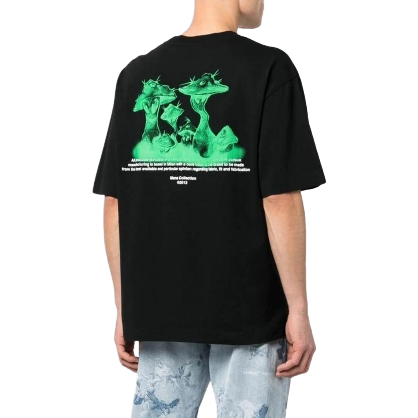 OFF-WHITE Alien Mushroom Oversized Skate S/S Tee Black/Green Fluorescent (SS23)