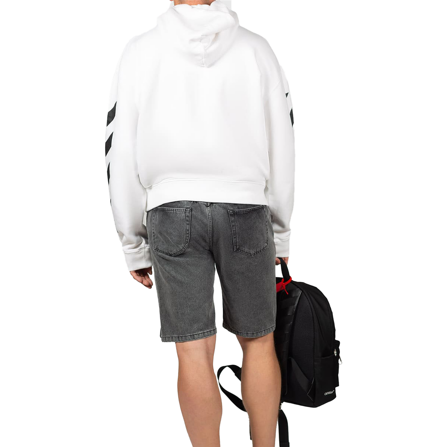 OFF-WHITE Diagonal Helvetica Oversized Hoodie White/Black (SS22)