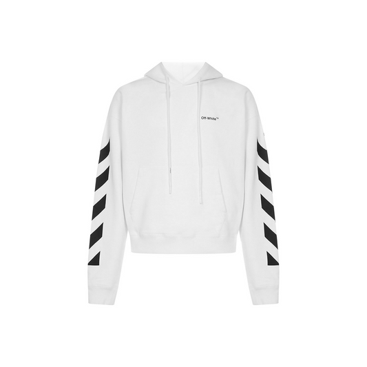 OFF-WHITE Diagonal Helvetica Oversized Hoodie White/Black (SS22)