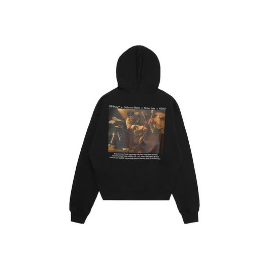 OFF-WHITE Caravaggio Crowning Oversized Hoodie Black/White (SS22)