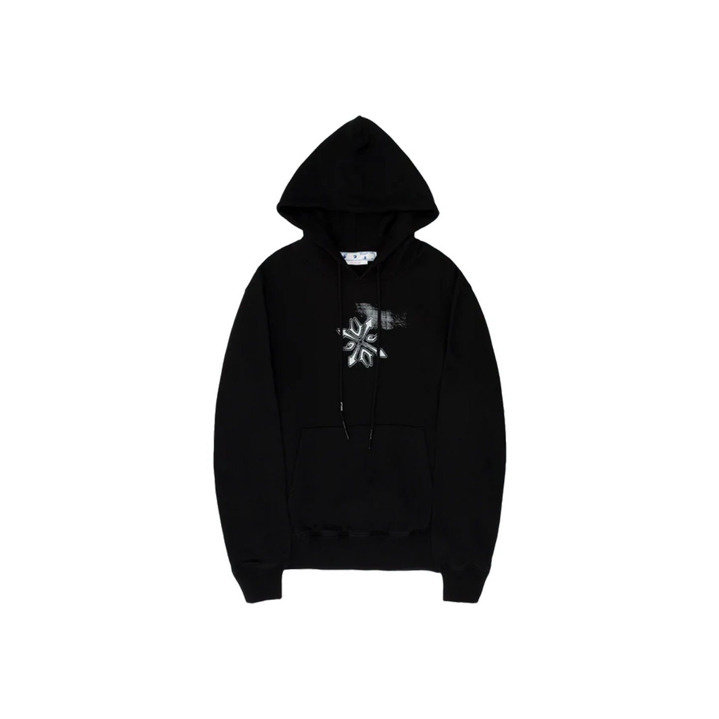 OFF-WHITE Tribal Type Extra Long Hoodie Black/White (SS22)