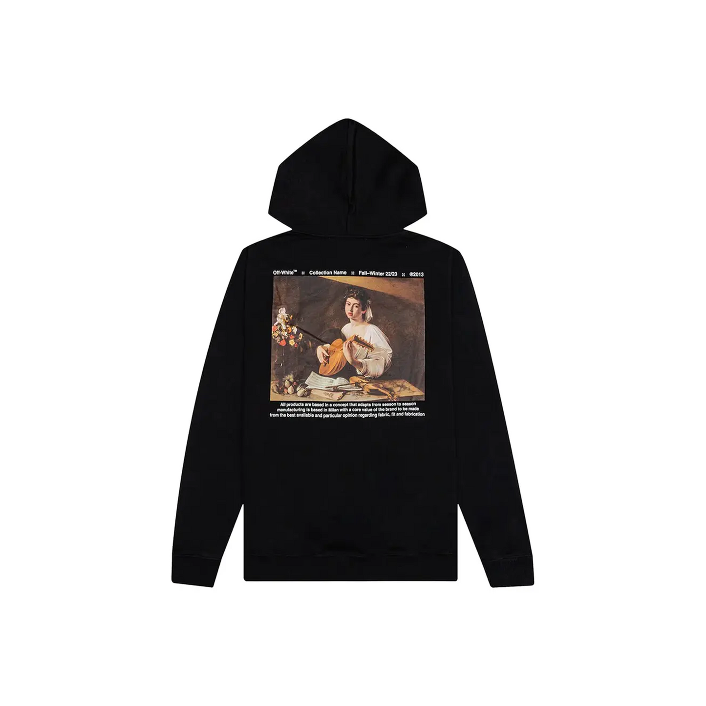 OFF-WHITE Caravaggio Lute Slim Hoodie Black/White (SS22)