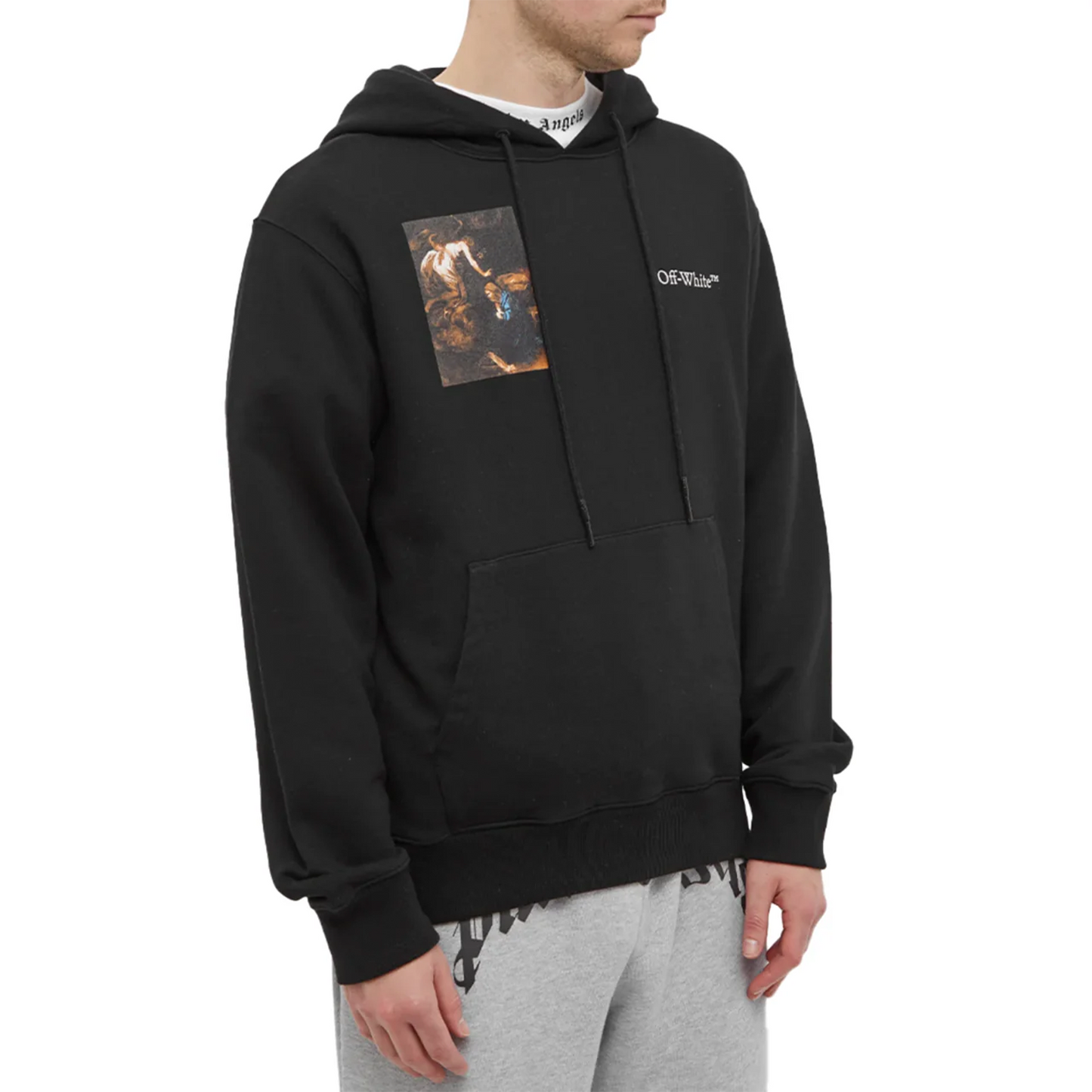 OFF-WHITE Caravaggio Lute Slim Hoodie Black/White (SS22)