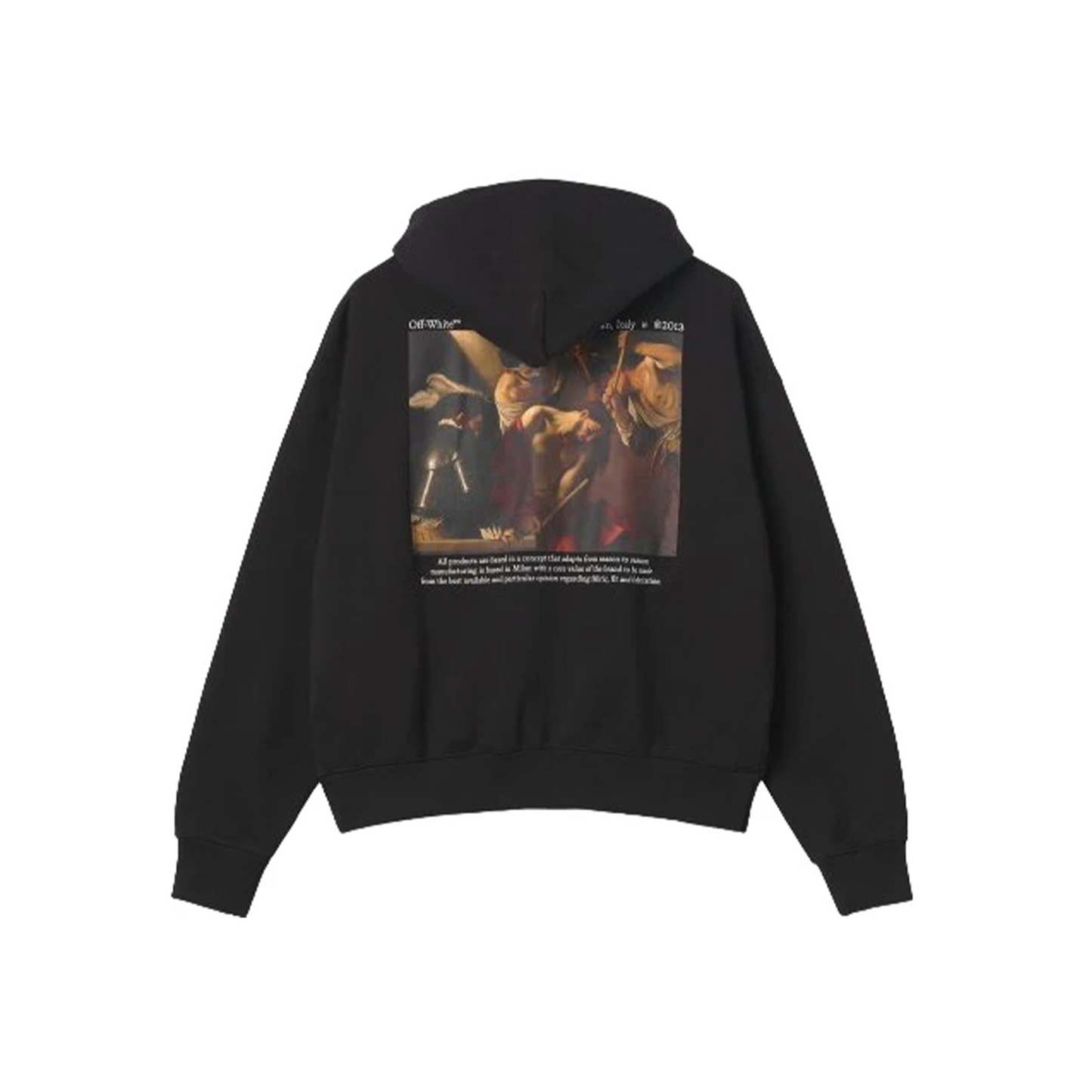 OFF-WHITE Caravaggio Crowning Zip Skate Hoodie Black/White (SS22)