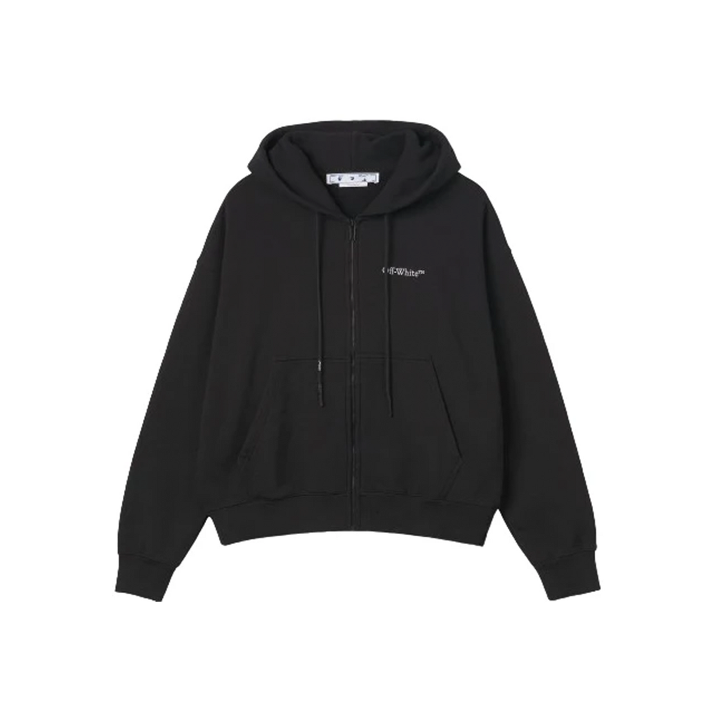 OFF-WHITE Caravaggio Crowning Zip Skate Hoodie Black/White (SS22)