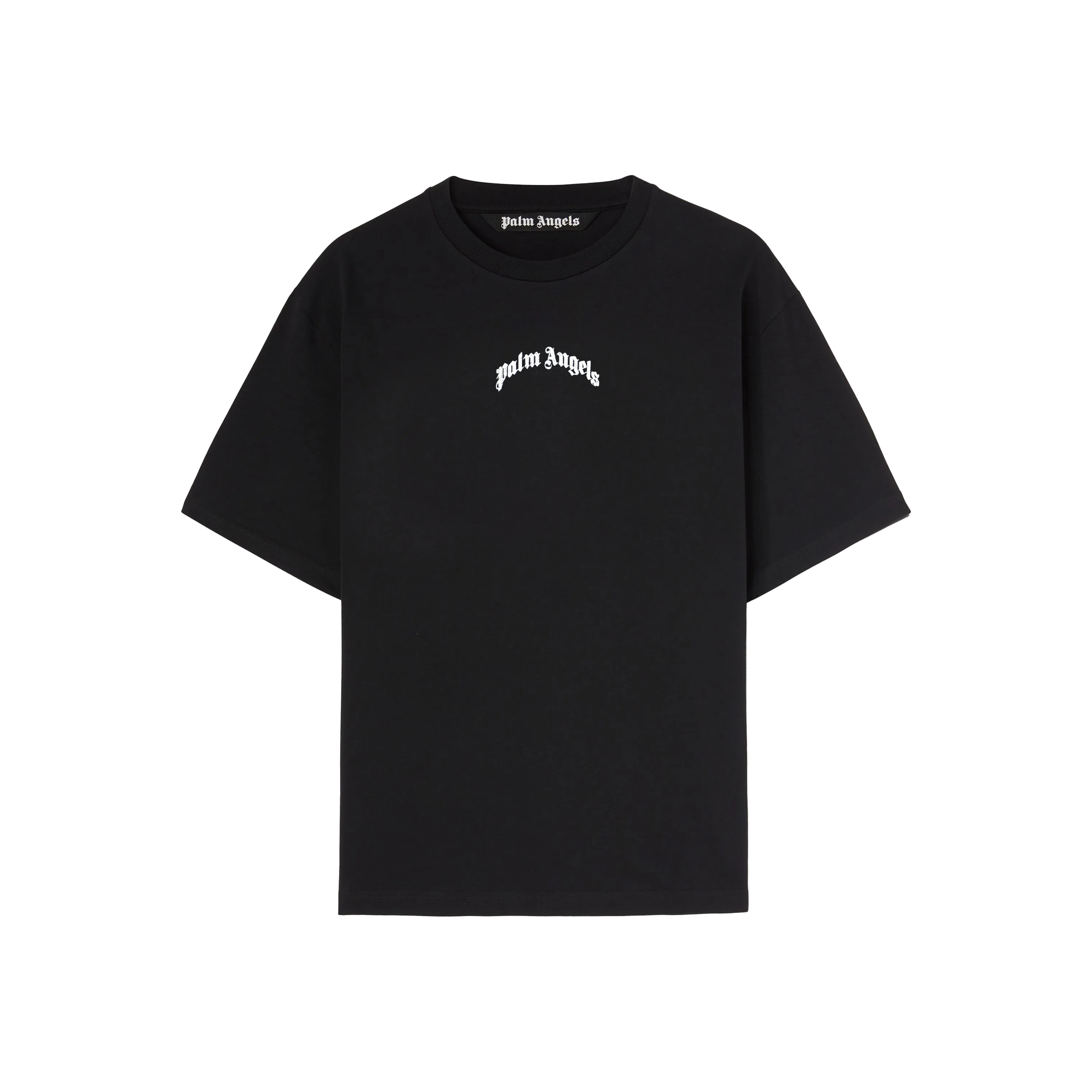 PALM ANGELS Back Curved Logo Oversize Tee Black/Off-White (SS25)