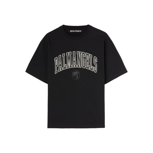 PALM ANGELS College Palm Slim Tee Black/Vintage Black (SS25)