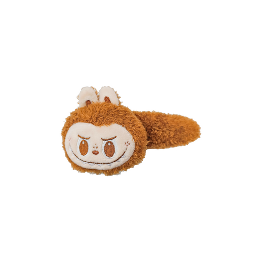 POP MART LABUBU THE MONSTERS - Zimomo Plush Hair Clip Brown