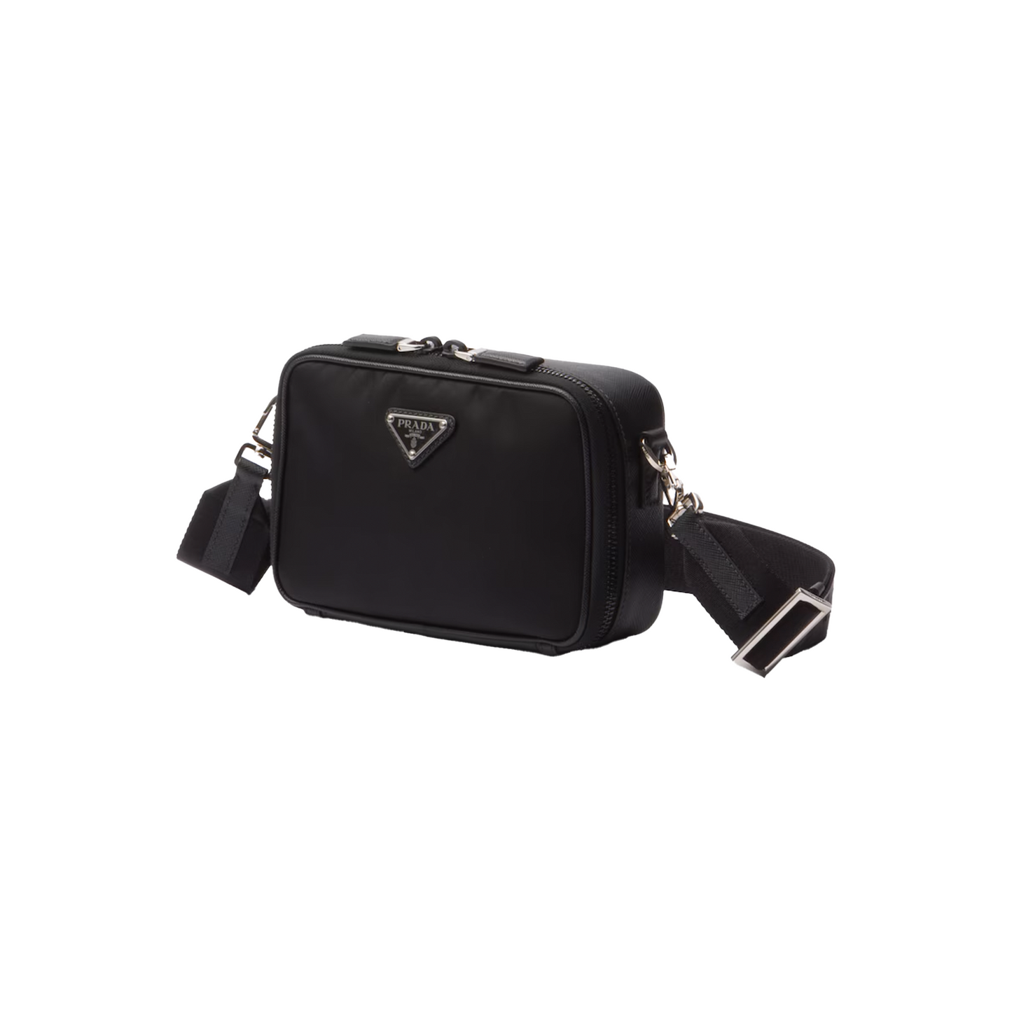 PRADA Brique Re Nylon and Saffiano Leather Bag Black (SS24)