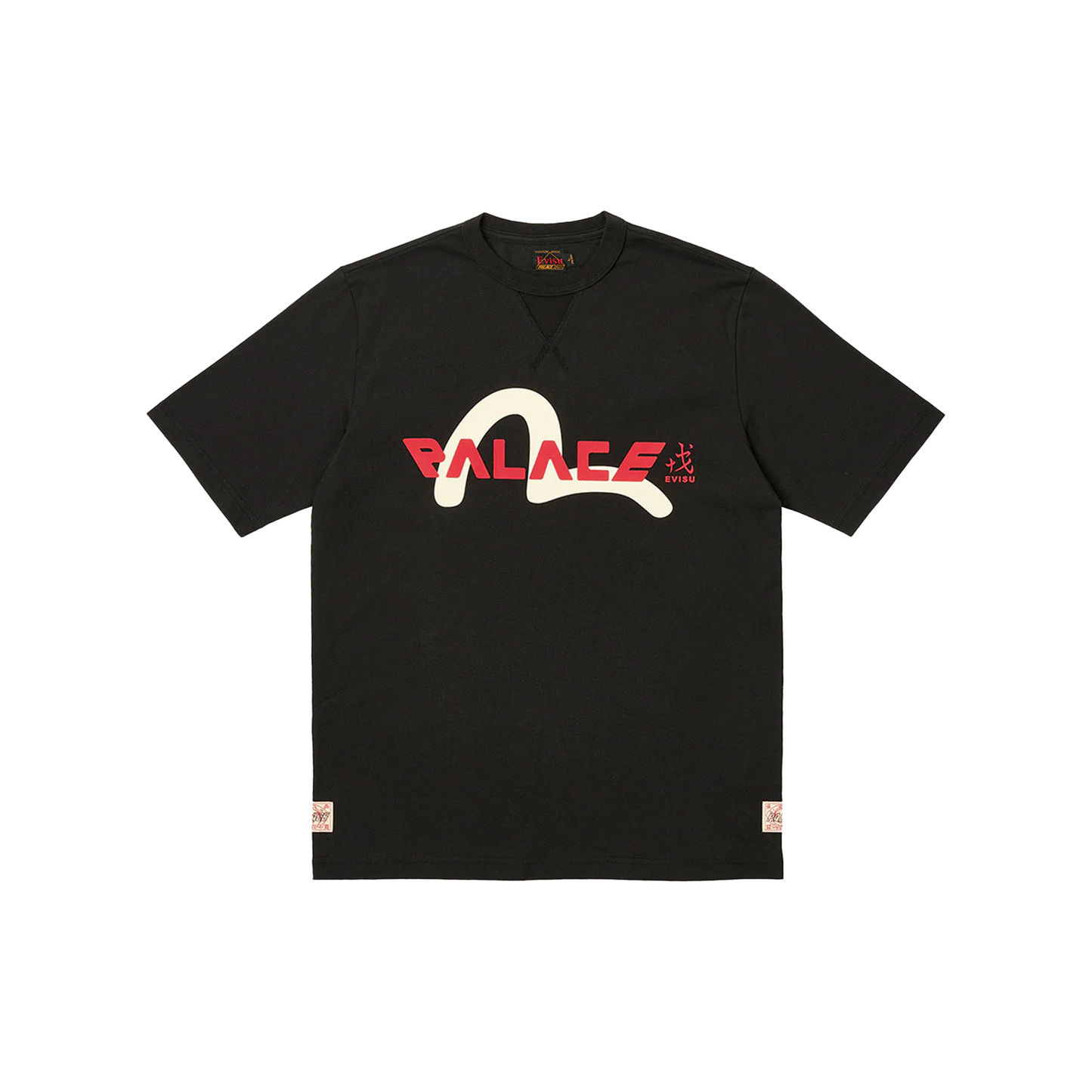 Palace x Evisu Contrasting Logo Print Tee Black