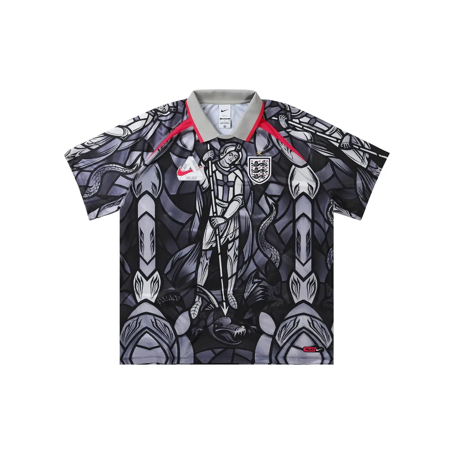 Nike x Palace England Dri-FIT Football Jersey Pewter Grey/Bright Crimson (SS26)