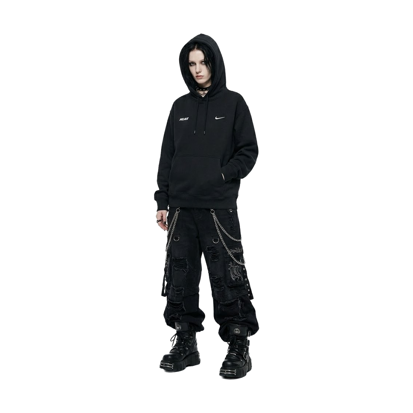 Palace x Nike Front Swoosh Hoodie Black (SS26)