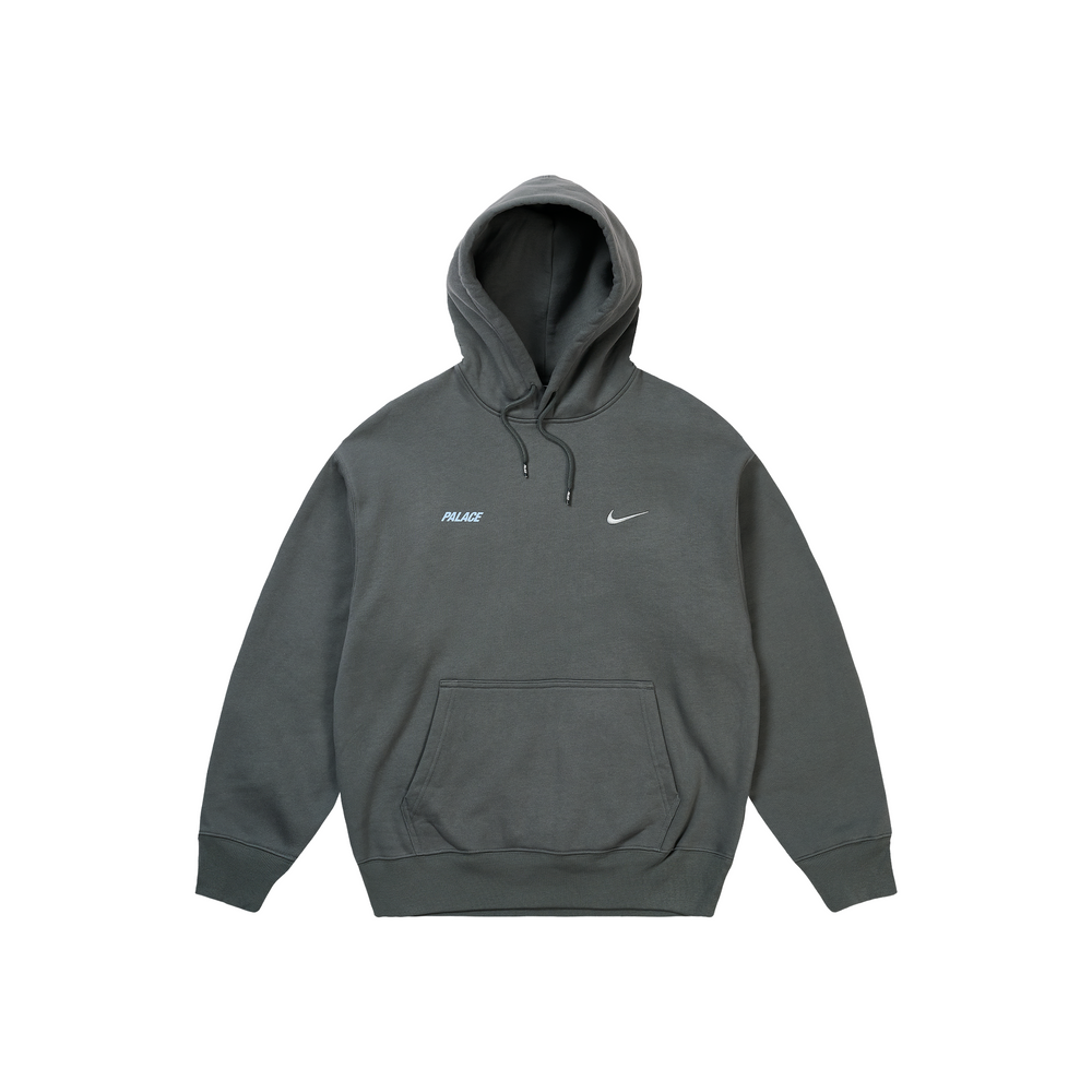 Palace x Nike Front Swoosh Hoodie Charcoal (SS26)
