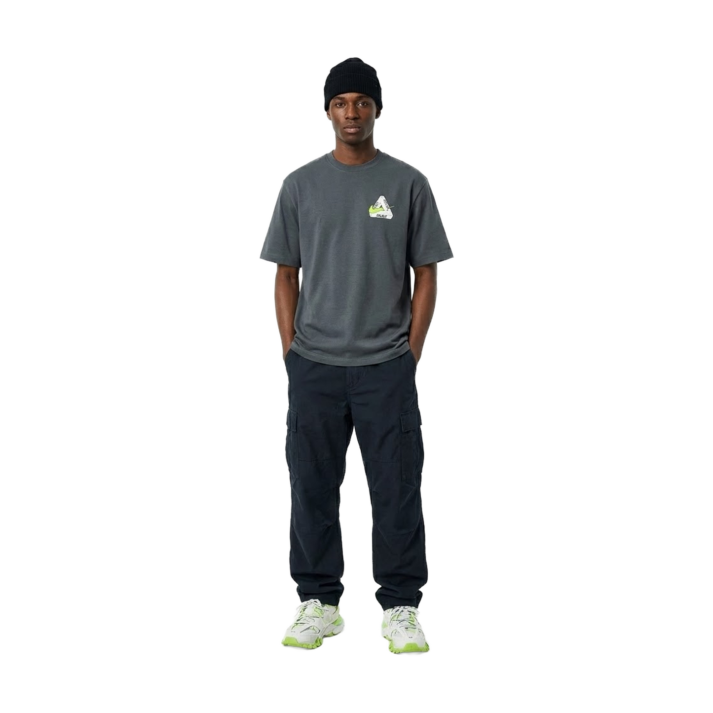 Palace x Nike Tri Swoosh Tee Charcoal (FW25)