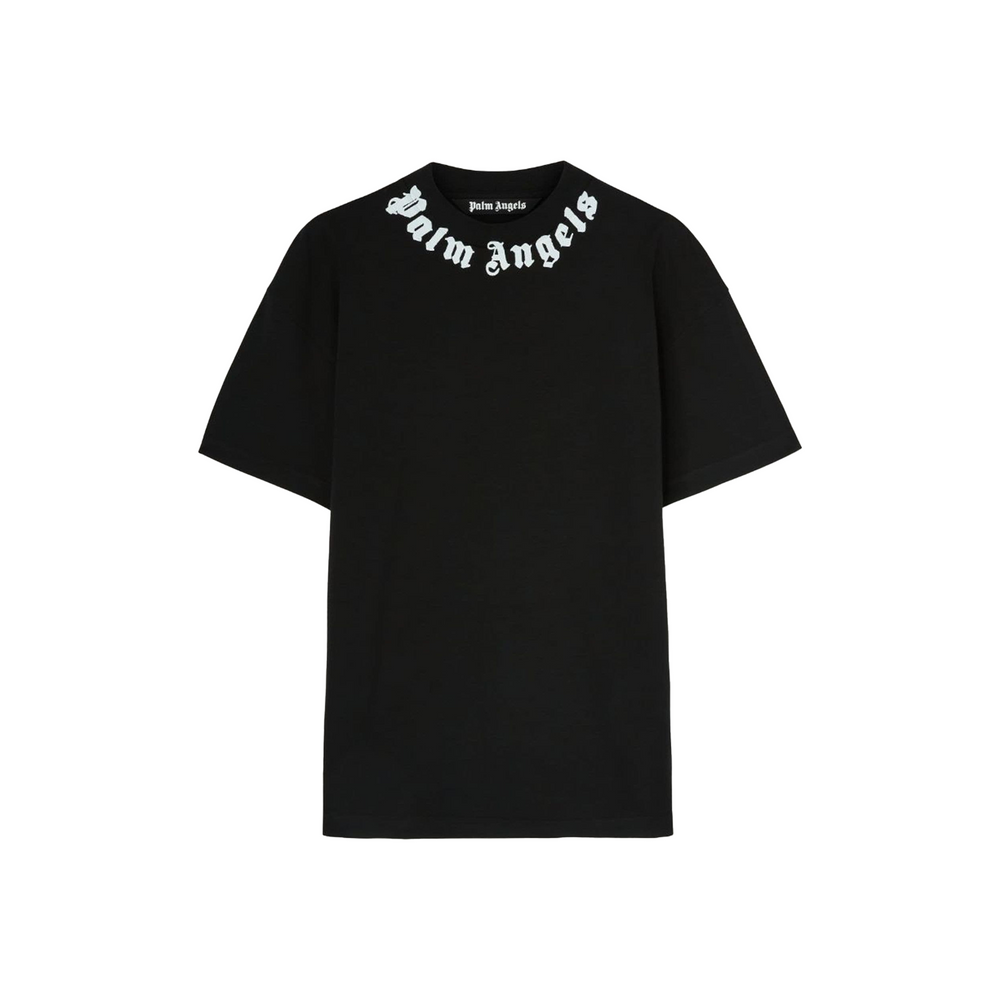 Palm Angels Neck Logo Tee Black/Off White (FW24)