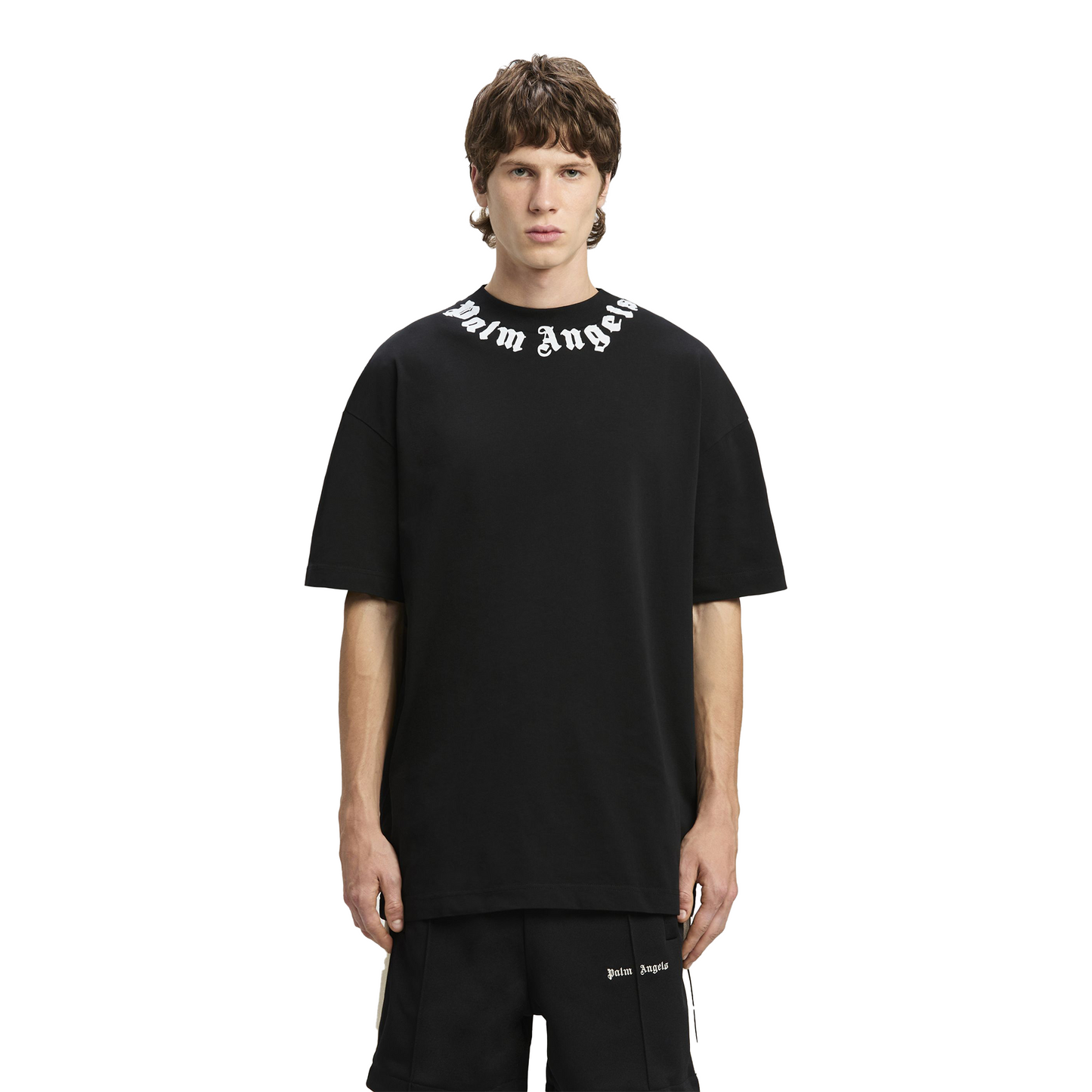 Palm Angels Neck Logo Tee Black/Off White (FW24)