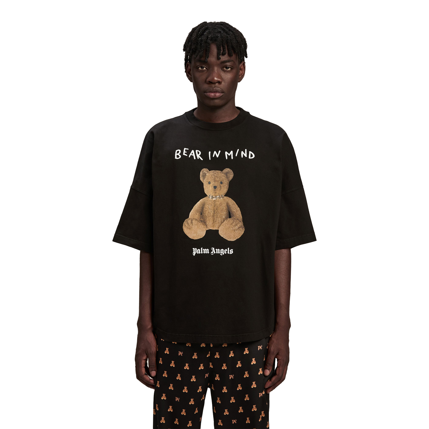 Palm Angels Bear In Mind Oversized Tee Black/Brown (FW24)