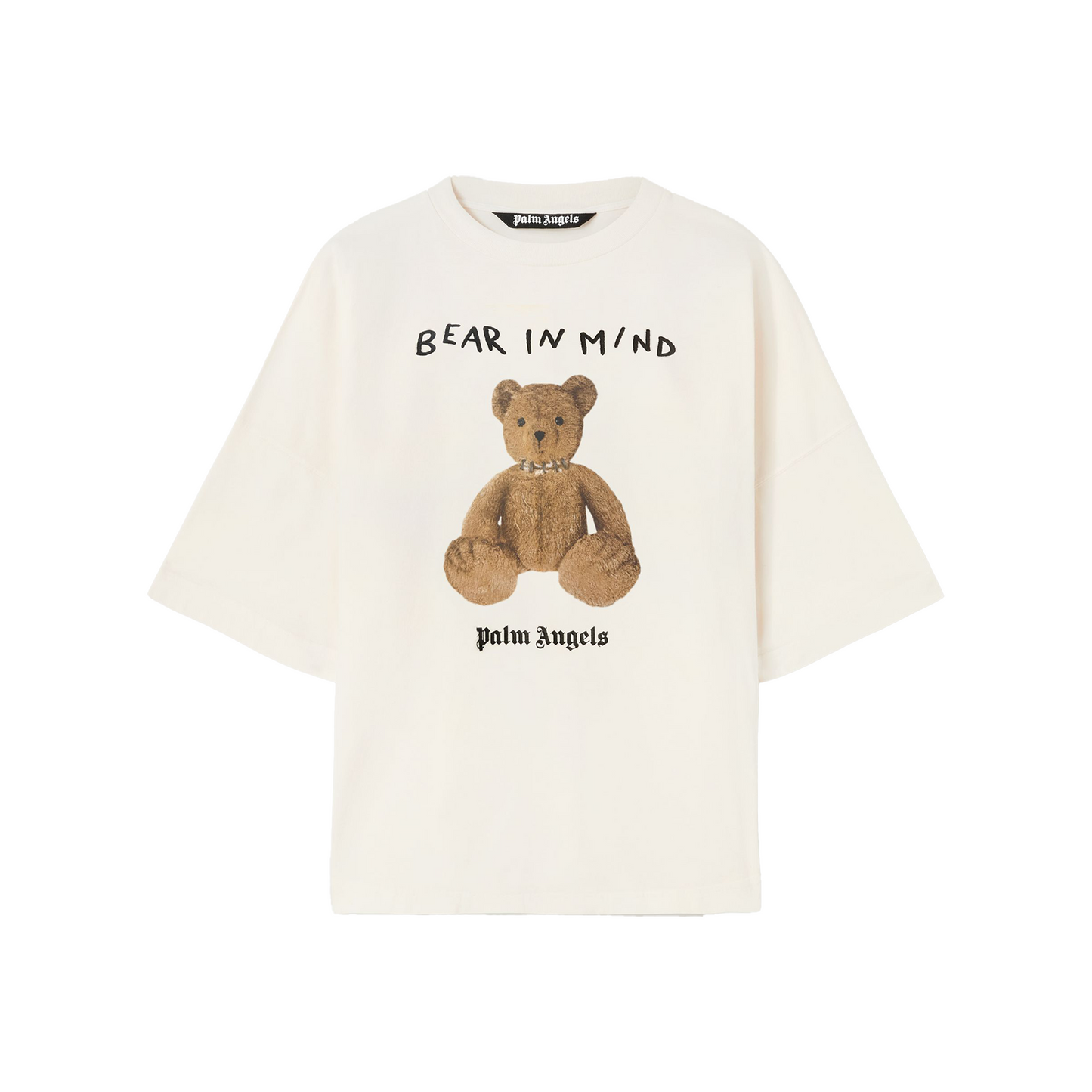 Palm Angels Bear In Mind Oversized Tee Off White/Brown (FW24)