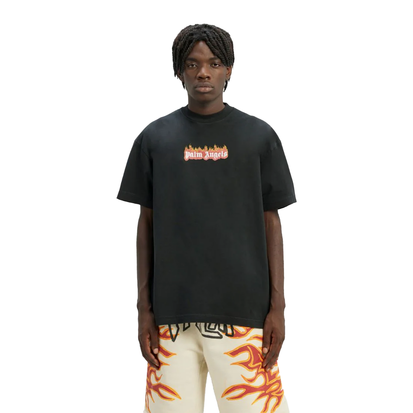 PALM ANGELS GD Burning Logo Classic Tee Black/White (SS23)