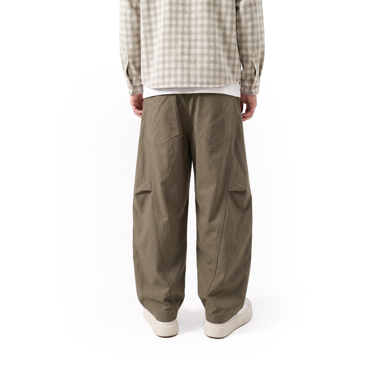 RAW/21 Wide Parachute Pants Washed Khaki (SS26) | PRE-ORDER