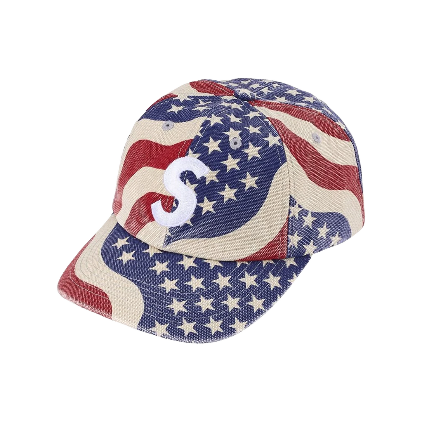 Supreme Pigment Coated S Logo 6-Panel Cap Flag (SS26)