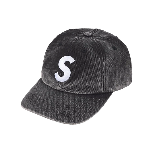 Supreme Pigment Coated S Logo 6-Panel Cap Black (SS26)