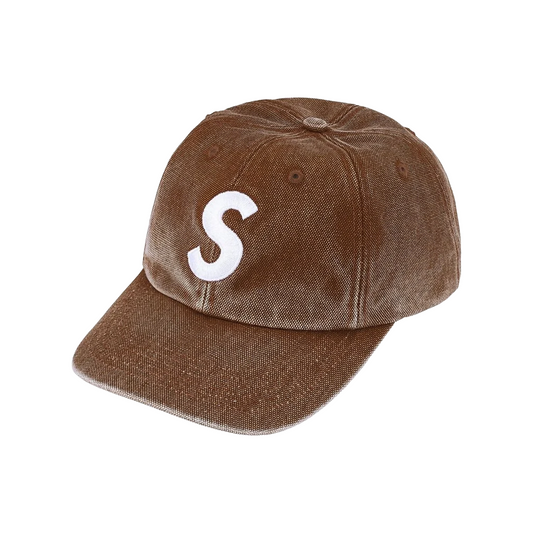 Supreme Pigment Coated S Logo 6-Panel Cap Brown (SS26)
