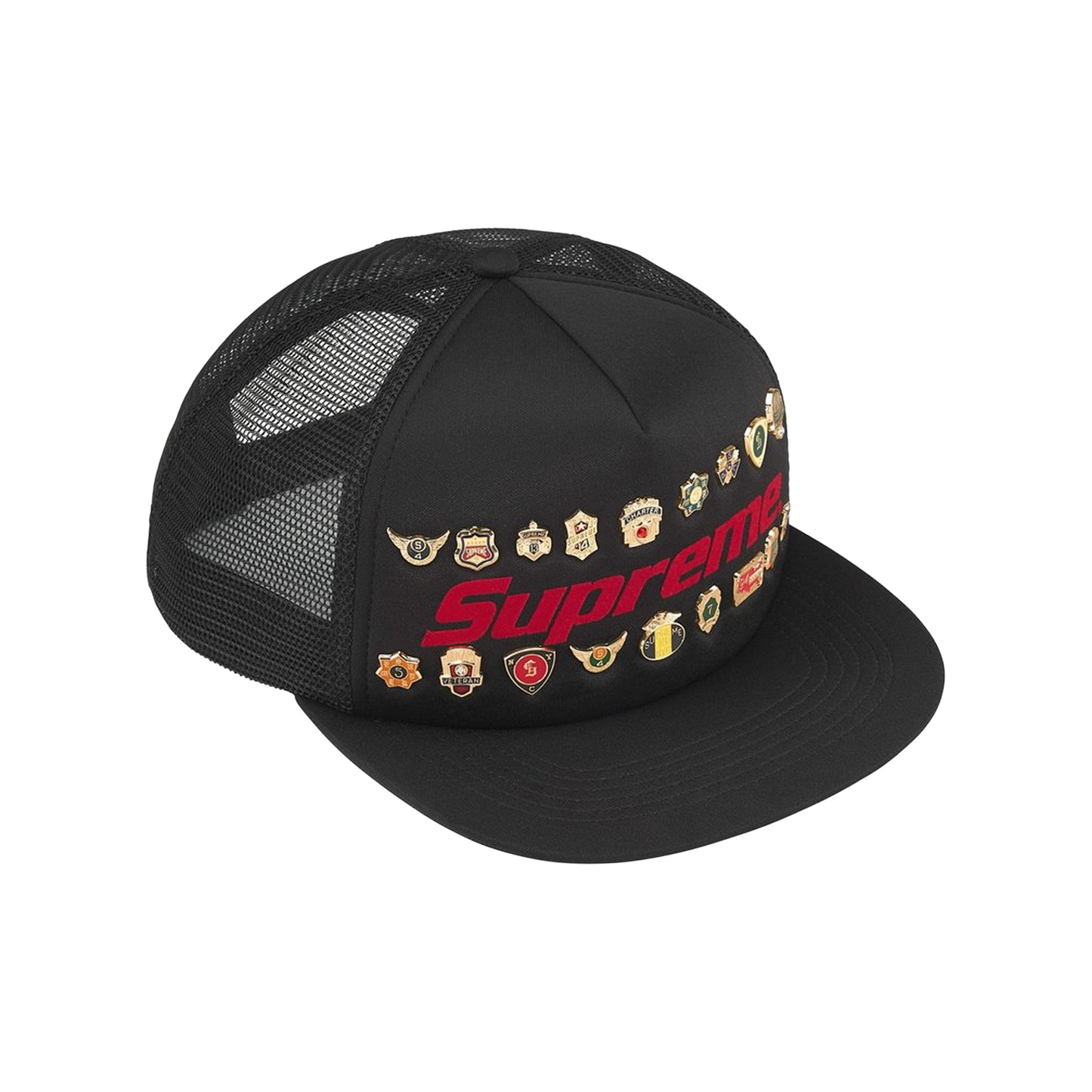 Supreme Pins Mesh Black 5-Panel Cap Black (SS26)
