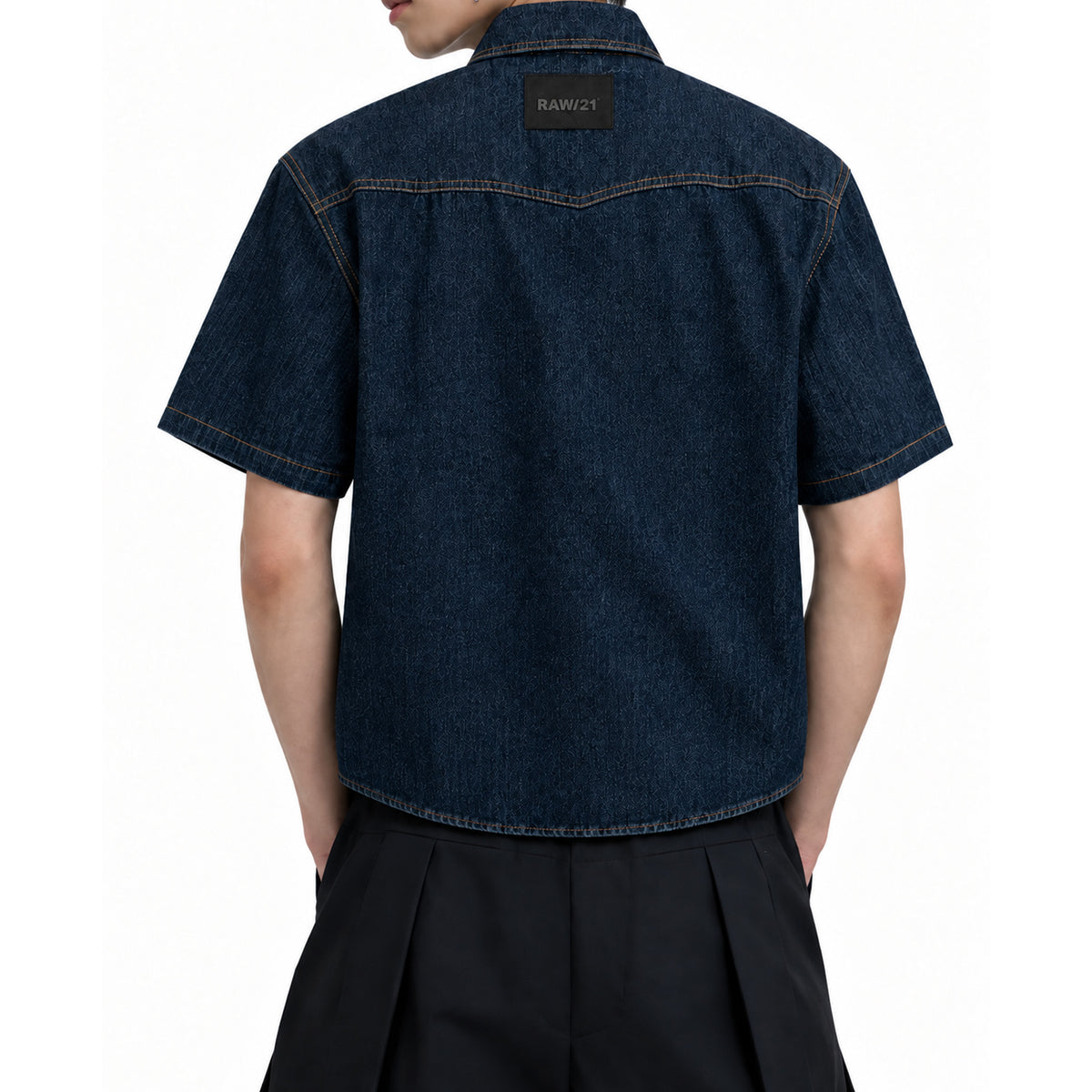 RAW/21 Accent Short Sleeve Shirt Denim Blue (SS26)